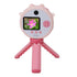 Kids Selfie Camera 2 Inch HD IPS Screen Dual Lens 48MP 32GB Portable Cute Digital Camera Toy with Tripod for Christmas Birthday Gift Pink