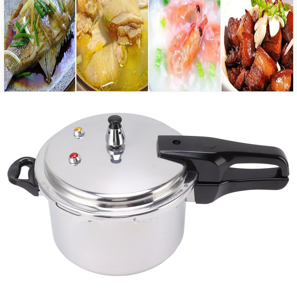 Gas Stove Aluminium Alloy Pressure Cooker Large Capacity Stovetop Pressure Cooking Pot for Home Kitchen Supplies 20cm / 7.9in 4.5L