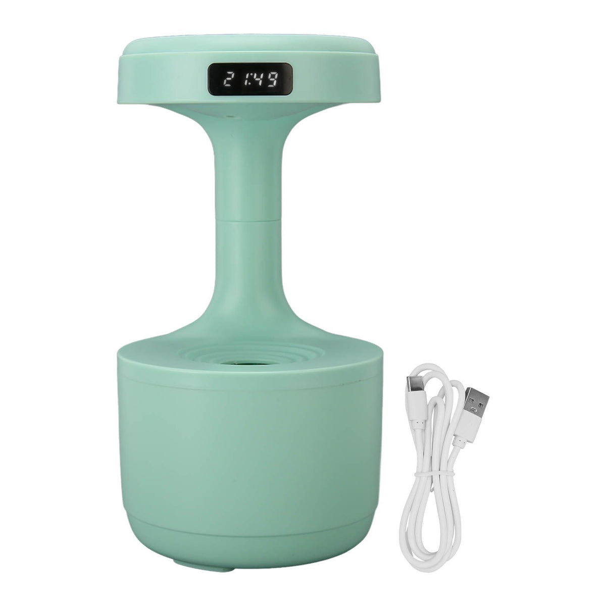 Anti Gravity Humidifier Water Drop Humidifier Quiet Operation Fine Misting Leakage Proof USB Powered Mist Humidifiers Green