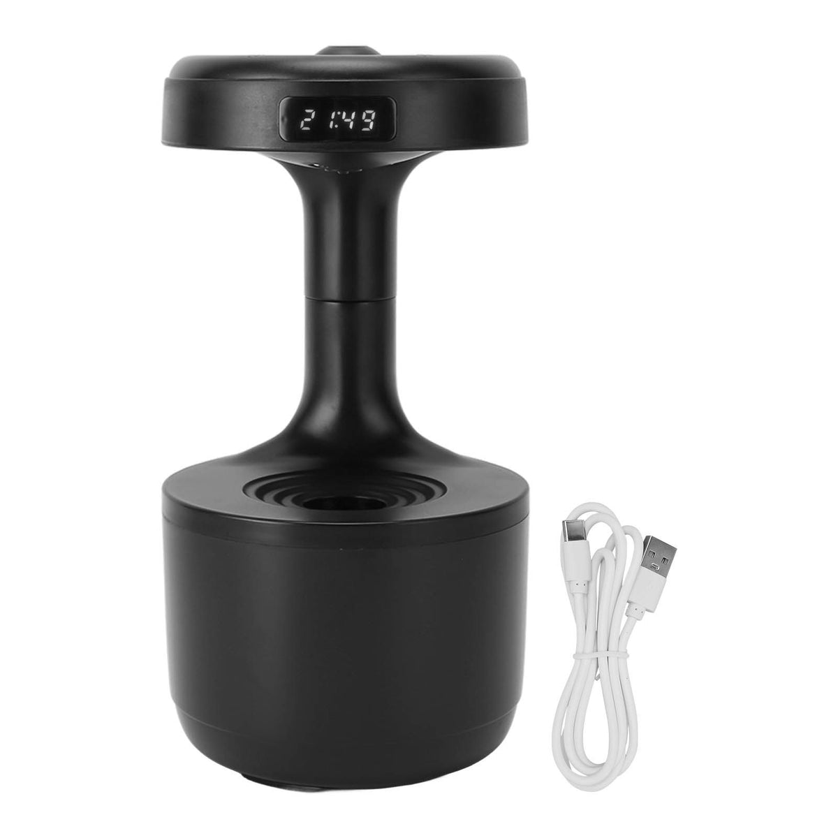 Anti Gravity Humidifier Water Drop Humidifier Quiet Operation Fine Misting Leakage Proof USB Powered Mist Humidifiers Black