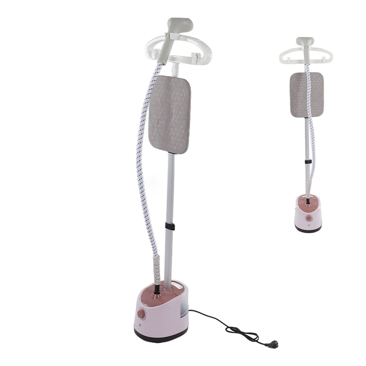 Standing Fabric Steam Iron with Hanger Pink 2000W Powerful Garment Steam Iron for Home