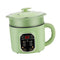 Green Electric Hot Pot with Steam Box Small Power Hot Pot Smart Cooker for Dormitory Kitchen