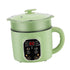 Green Electric Hot Pot with Steam Box Small Power Hot Pot Smart Cooker for Dormitory Kitchen