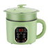 Green Electric Hot Pot with Steam Box Small Power Hot Pot Smart Cooker for Dormitory Kitchen