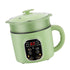 Green Electric Hot Pot with Steam Box Small Power Hot Pot Smart Cooker for Dormitory Kitchen
