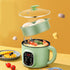 Green Electric Hot Pot with Steam Box Small Power Hot Pot Smart Cooker for Dormitory Kitchen