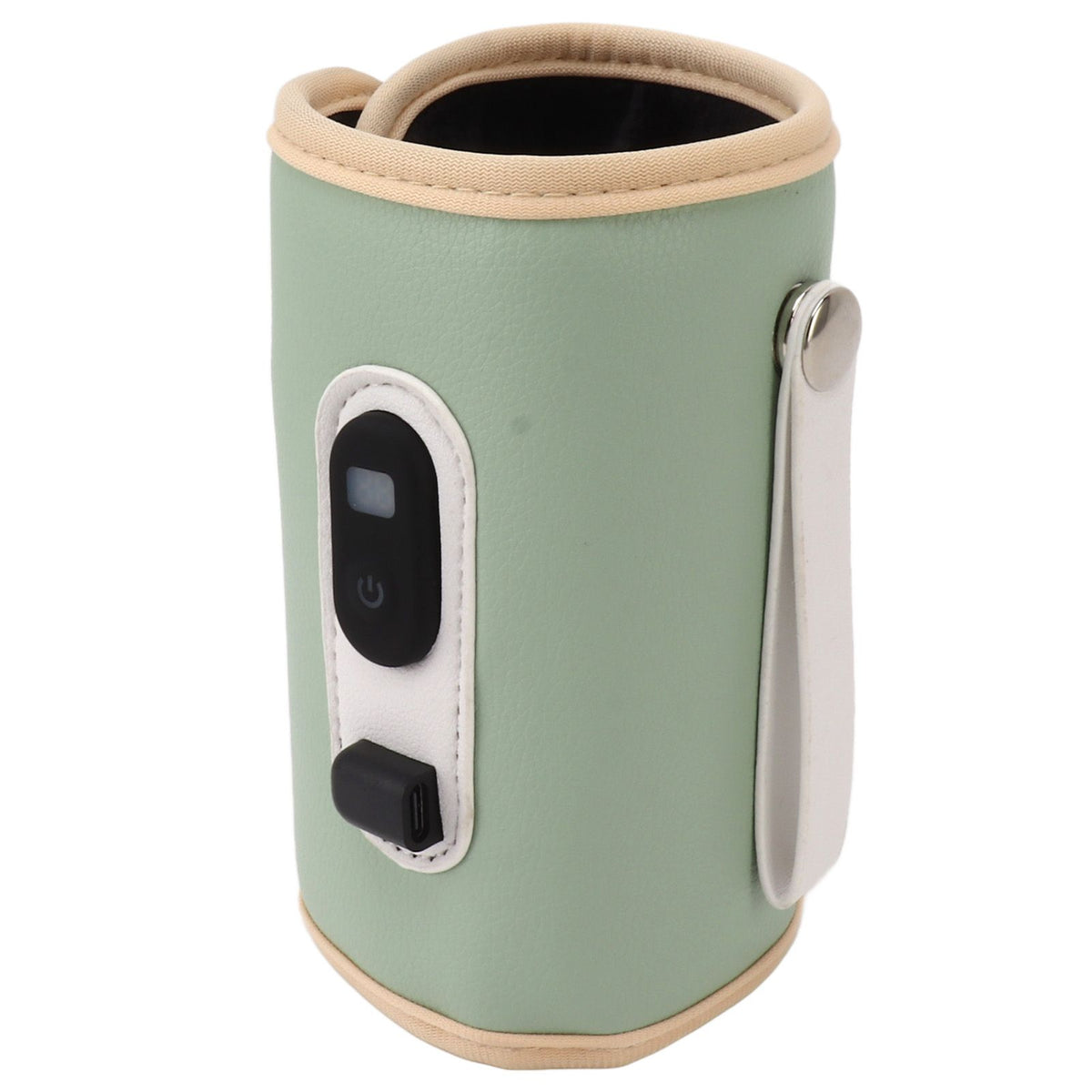 Baby Milk Bottle Warmer USB Digital Display 5 Speeds Portable Baby Milk Heat Keeper for Milk Breastmilk Water Green