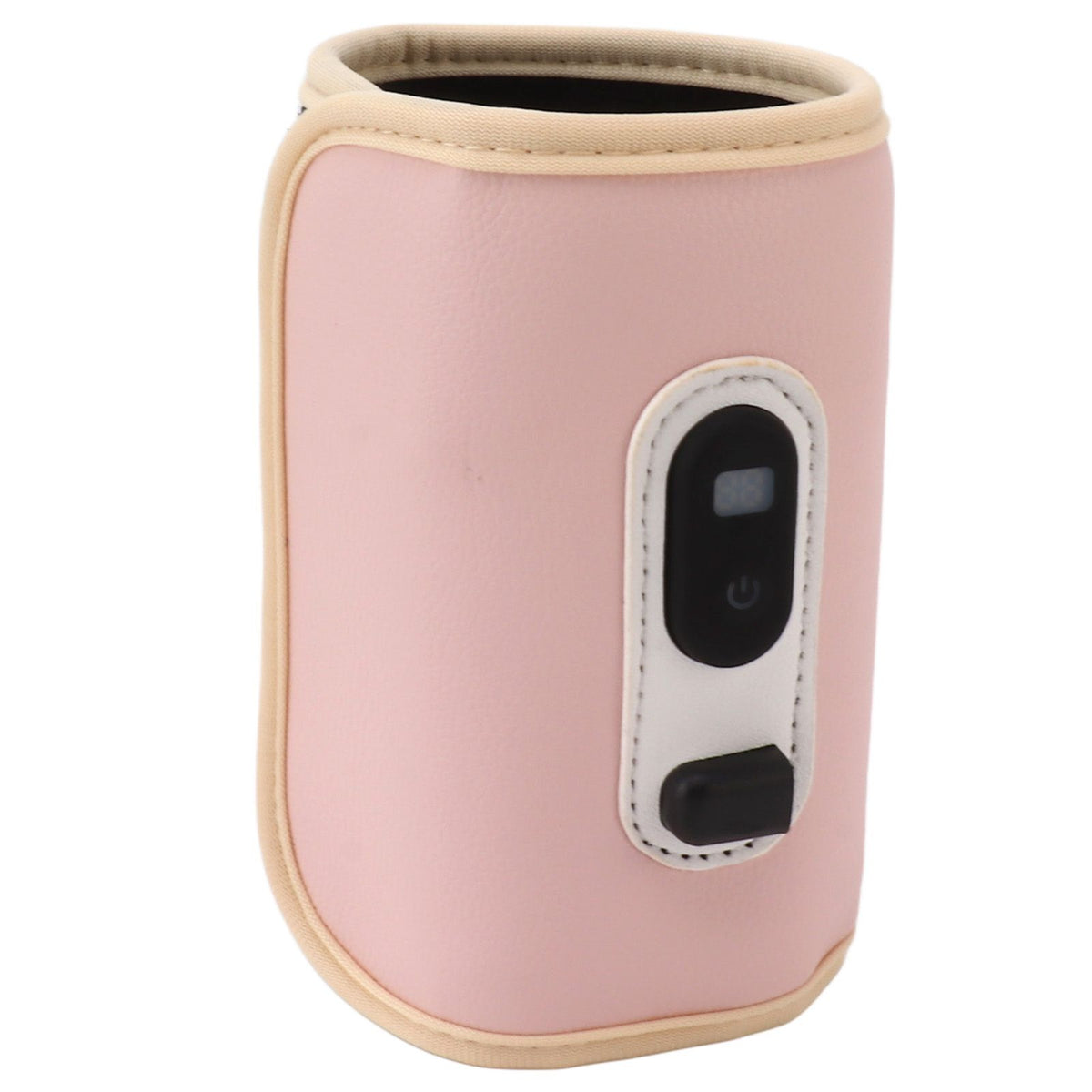 Baby Milk Bottle Warmer USB Digital Display 5 Speeds Portable Baby Milk Heat Keeper for Milk Breastmilk Water Pink