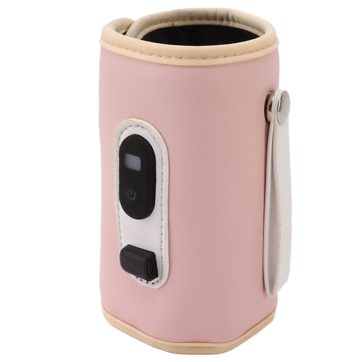 Baby Milk Bottle Warmer USB Digital Display 5 Speeds Portable Baby Milk Heat Keeper for Milk Breastmilk Water Pink