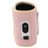 Baby Milk Bottle Warmer USB Digital Display 5 Speeds Portable Baby Milk Heat Keeper for Milk Breastmilk Water Pink
