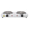 Electric Countertop Stove 2000W 2 Burner Easy Operation Overheat Protection Portable Cooking Stove for Home RV