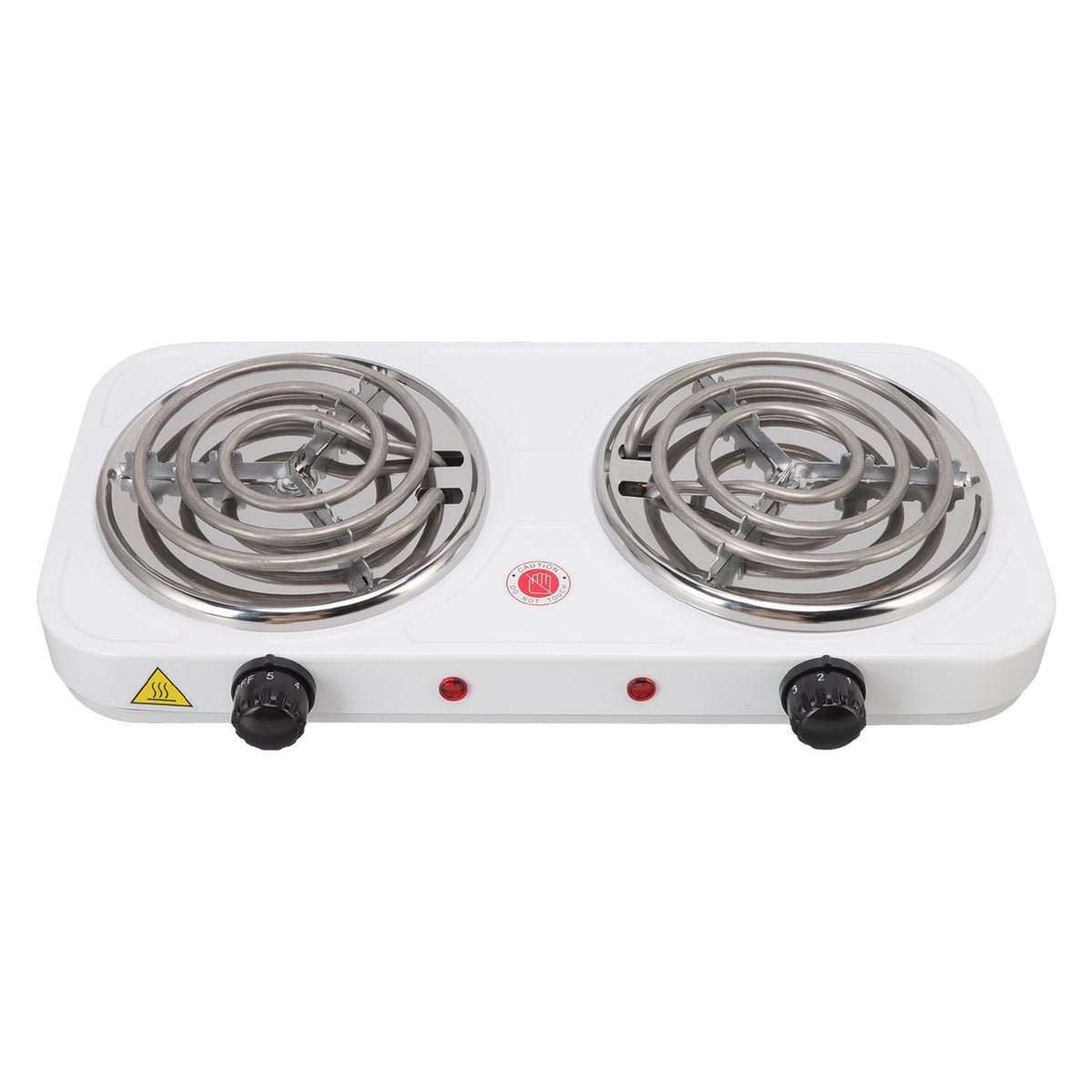 Electric Countertop Stove 2000W 2 Burner Easy Operation Overheat Protection Portable Cooking Stove for Home RV