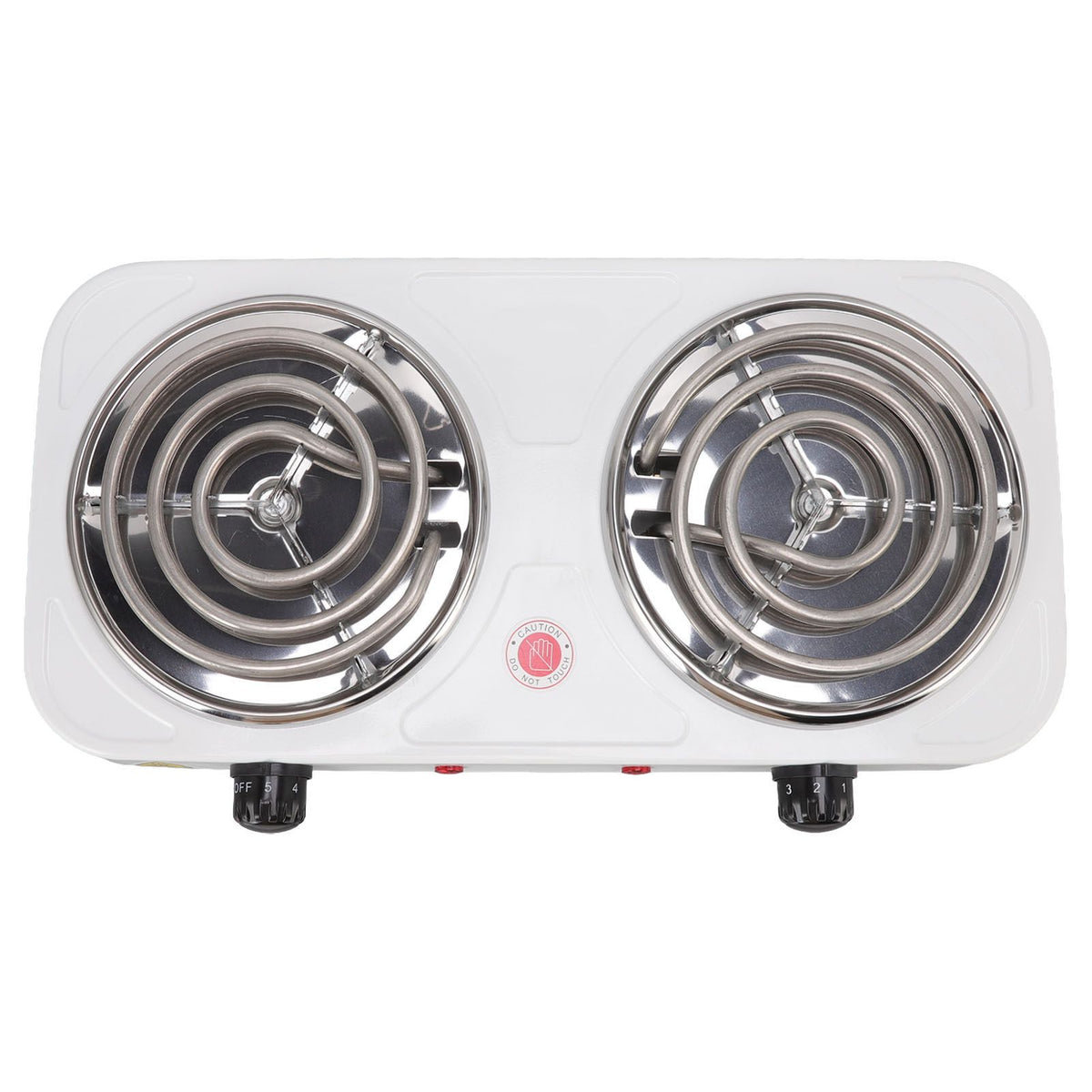 Electric Countertop Stove 2000W 2 Burner Easy Operation Overheat Protection Portable Cooking Stove for Home RV