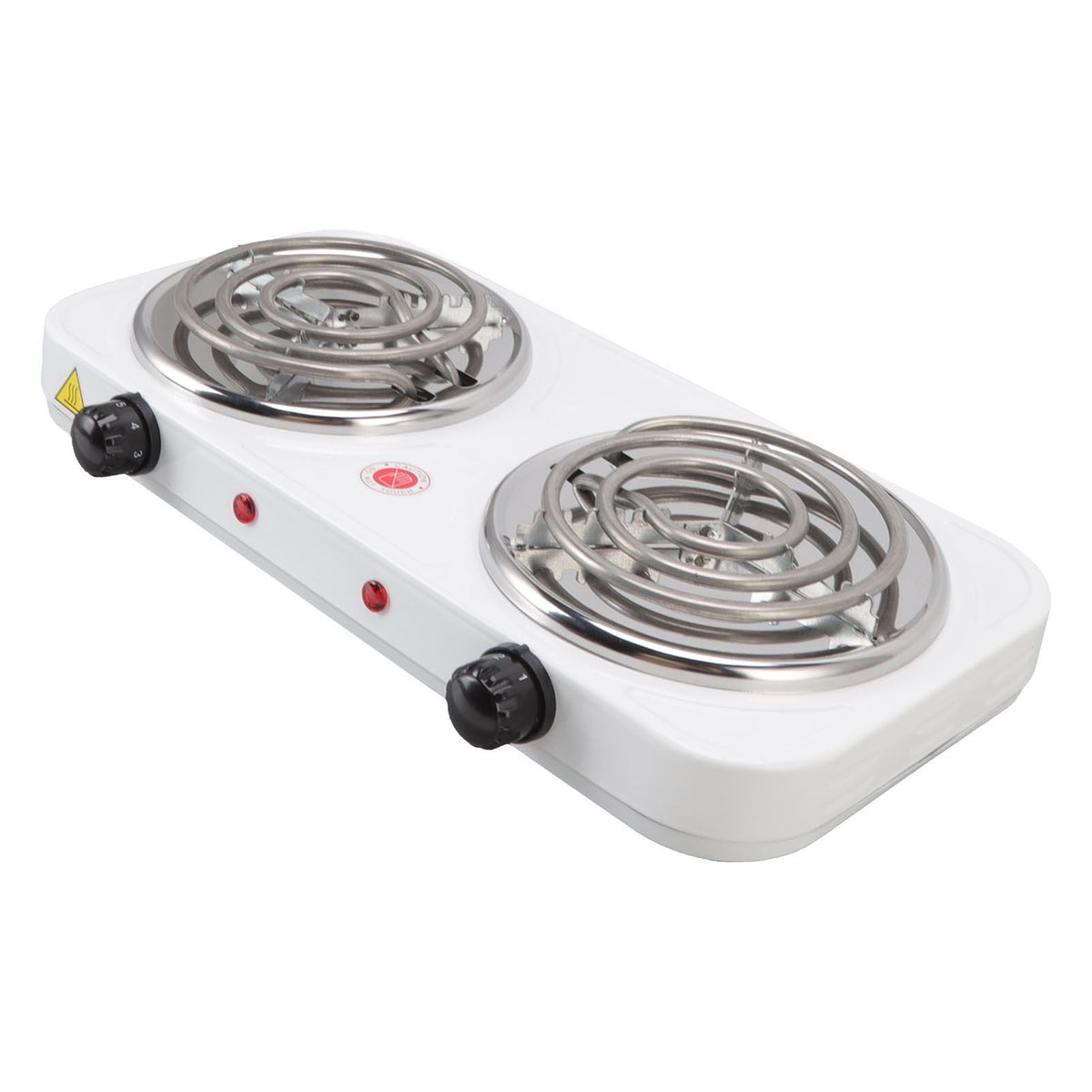 Electric Countertop Stove 2000W 2 Burner Easy Operation Overheat Protection Portable Cooking Stove for Home RV