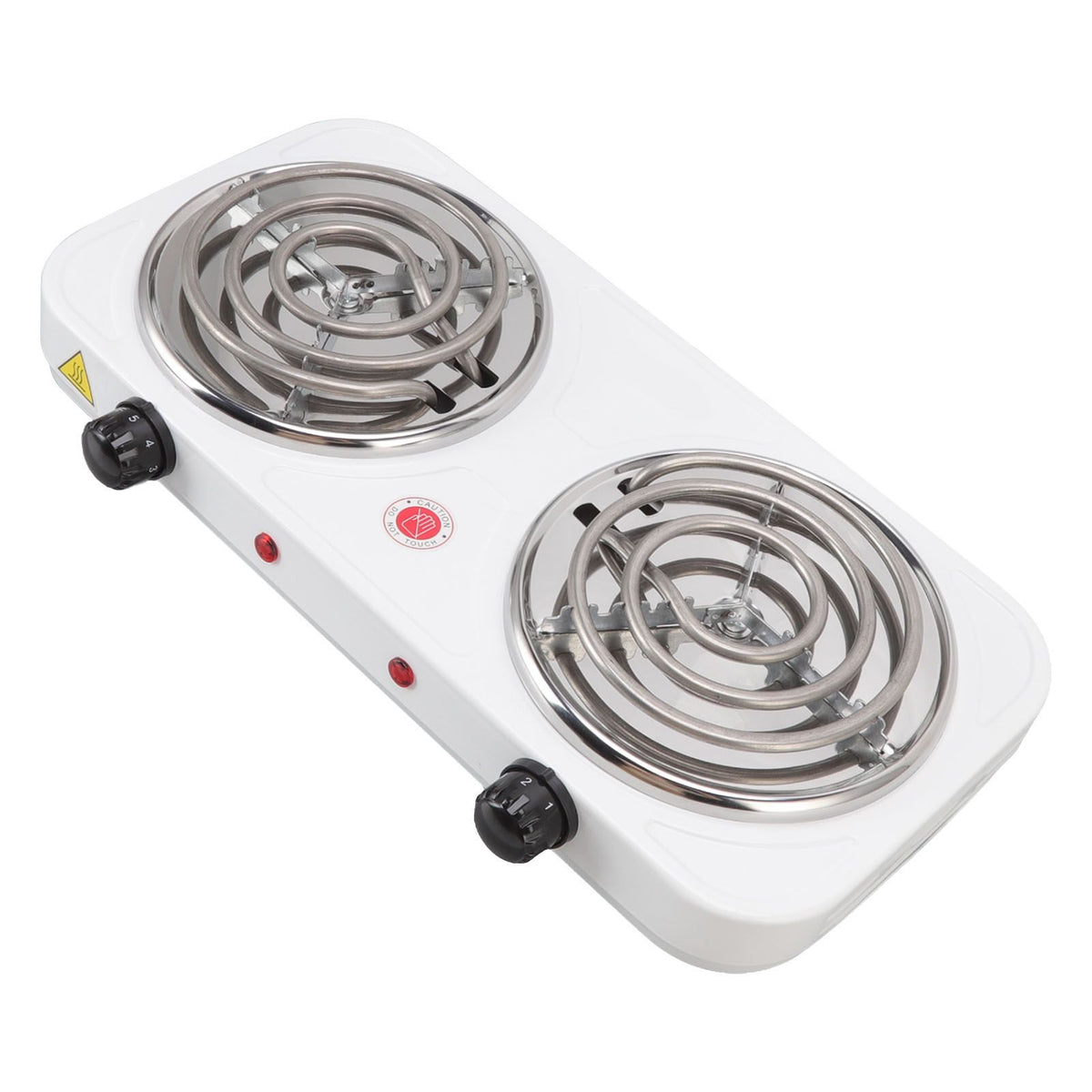 Electric Countertop Stove 2000W 2 Burner Easy Operation Overheat Protection Portable Cooking Stove for Home RV