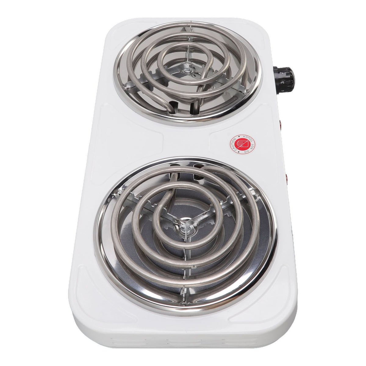 Electric Countertop Stove 2000W 2 Burner Easy Operation Overheat Protection Portable Cooking Stove for Home RV