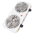 Electric Countertop Stove 2000W 2 Burner Easy Operation Overheat Protection Portable Cooking Stove for Home RV