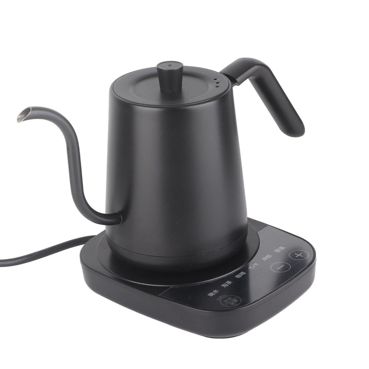Gooseneck Electric Kettle Stainless Steel Pour Over Tea Coffee Kettle Automatic Temperature Control Insulation Tea Pot for Office Home Black CN 220V