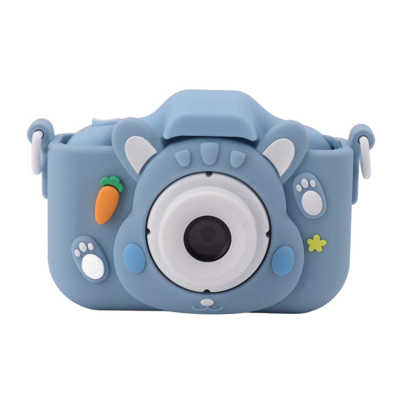 Children Camera 2in Screen AI Face Recognition Multifunctional USB Charging Automatic Kids Game Camera Blue