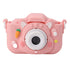 Children Camera 2in Screen AI Face Recognition Multifunctional USB Charging Automatic Kids Game Camera Pink