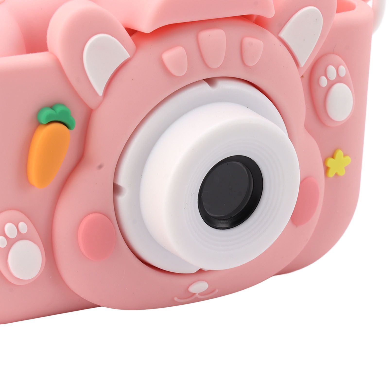 Children Camera 2in Screen AI Face Recognition Multifunctional USB Charging Automatic Kids Game Camera Pink