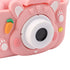 Children Camera 2in Screen AI Face Recognition Multifunctional USB Charging Automatic Kids Game Camera Pink