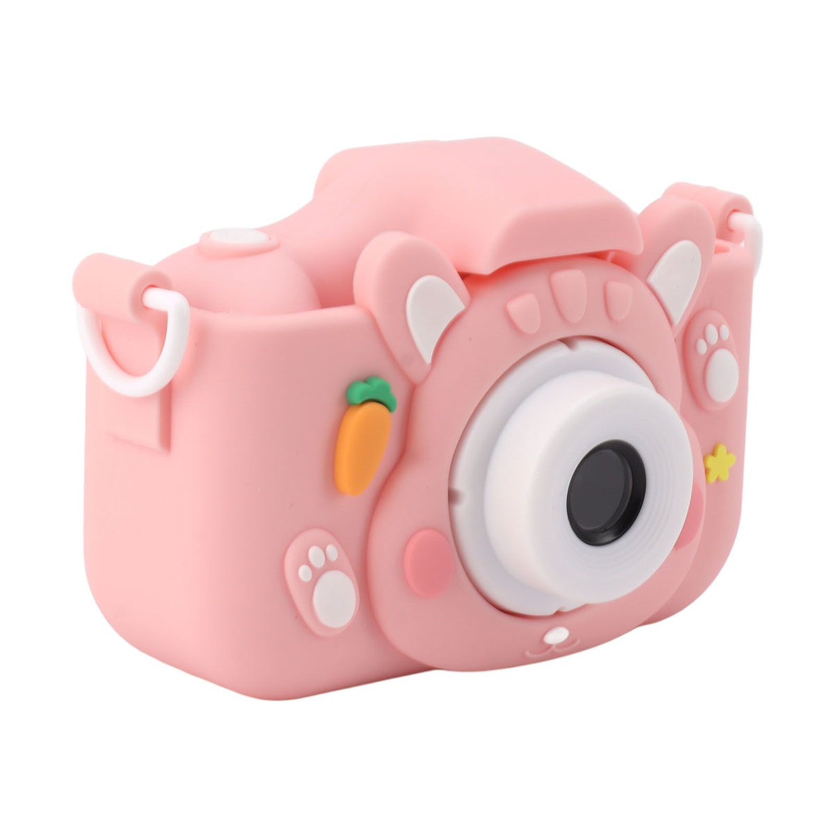 Children Camera 2in Screen AI Face Recognition Multifunctional USB Charging Automatic Kids Game Camera Pink