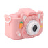 Children Camera 2in Screen AI Face Recognition Multifunctional USB Charging Automatic Kids Game Camera Pink