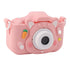 Children Camera 2in Screen AI Face Recognition Multifunctional USB Charging Automatic Kids Game Camera Pink