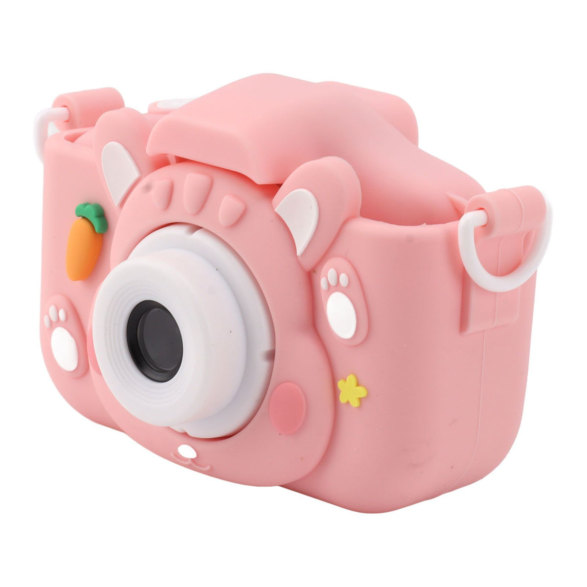 Children Camera 2in Screen AI Face Recognition Multifunctional USB Charging Automatic Kids Game Camera Pink
