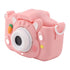 Children Camera 2in Screen AI Face Recognition Multifunctional USB Charging Automatic Kids Game Camera Pink