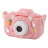 Children Camera 2in Screen AI Face Recognition Multifunctional USB Charging Automatic Kids Game Camera Pink