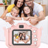 Children Camera 2in Screen AI Face Recognition Multifunctional USB Charging Automatic Kids Game Camera Pink