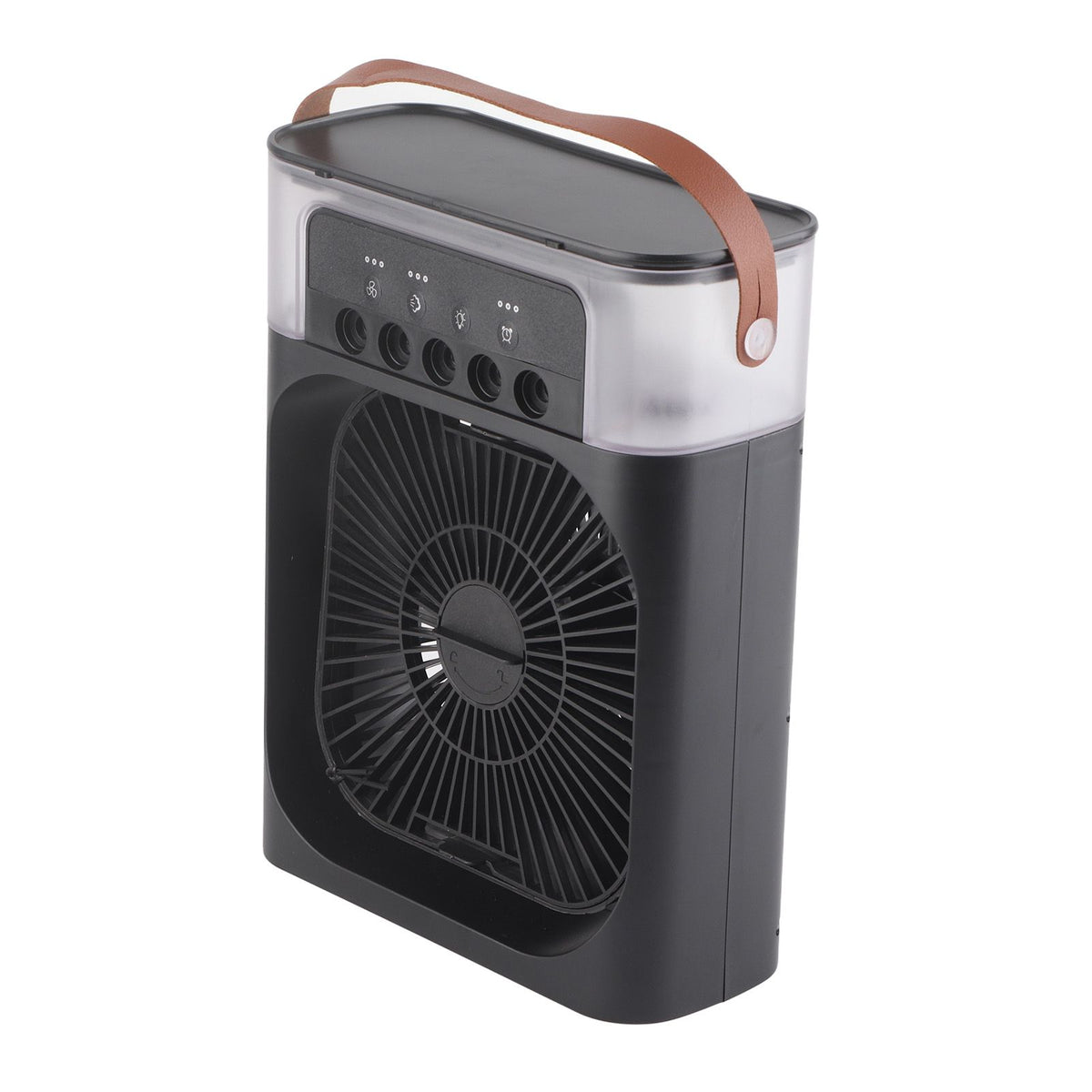 Personal Evaporative Air Cooler with 600ml Water Tank USB 7 Color Light 3 Speeds Air Cooler Humidifier for Bedroom Black
