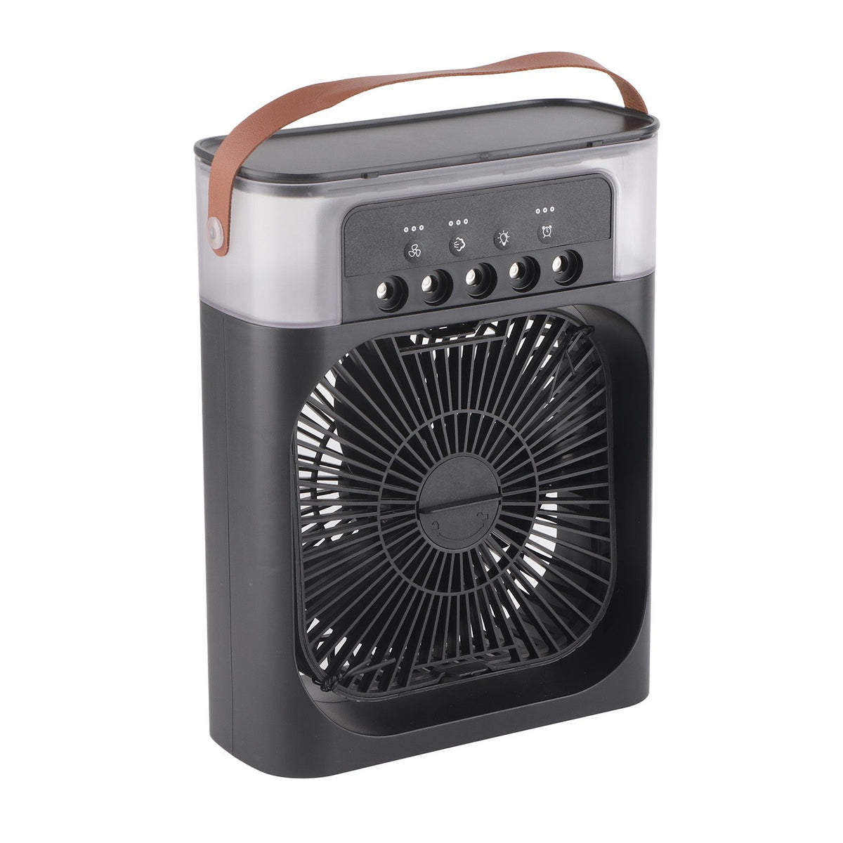 Personal Evaporative Air Cooler with 600ml Water Tank USB 7 Color Light 3 Speeds Air Cooler Humidifier for Bedroom Black