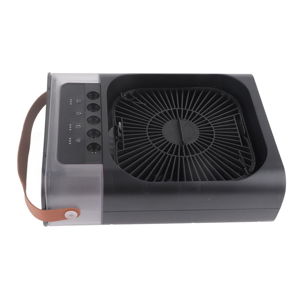 Personal Evaporative Air Cooler with 600ml Water Tank USB 7 Color Light 3 Speeds Air Cooler Humidifier for Bedroom Black