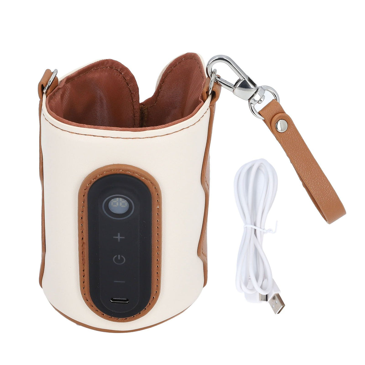 Bottle Warmer Bag 26 Levels USB Milk Bottle Heating Bag Portable Lightweight Soft Bottle Warming Bag for Camping Hiking Travel