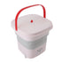 10.5L Small Washing Machine Fully Automatic Blue Lighting Deep Cleaning Foldable Washer for Apartment Dormitory Hotel 100‑240V Pink EU Plug