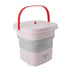 10.5L Small Washing Machine Fully Automatic Blue Lighting Deep Cleaning Foldable Washer for Apartment Dormitory Hotel 100‑240V Pink EU Plug