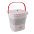 10.5L Small Washing Machine Fully Automatic Blue Lighting Deep Cleaning Foldable Washer for Apartment Dormitory Hotel 100‑240V Pink EU Plug