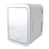 Portable Mirrored Beauty Fridge With Lighting 4L Mini Refrigerator Skin Care Makeup Storage with Mirror Light For Home Car EU Plug 220V