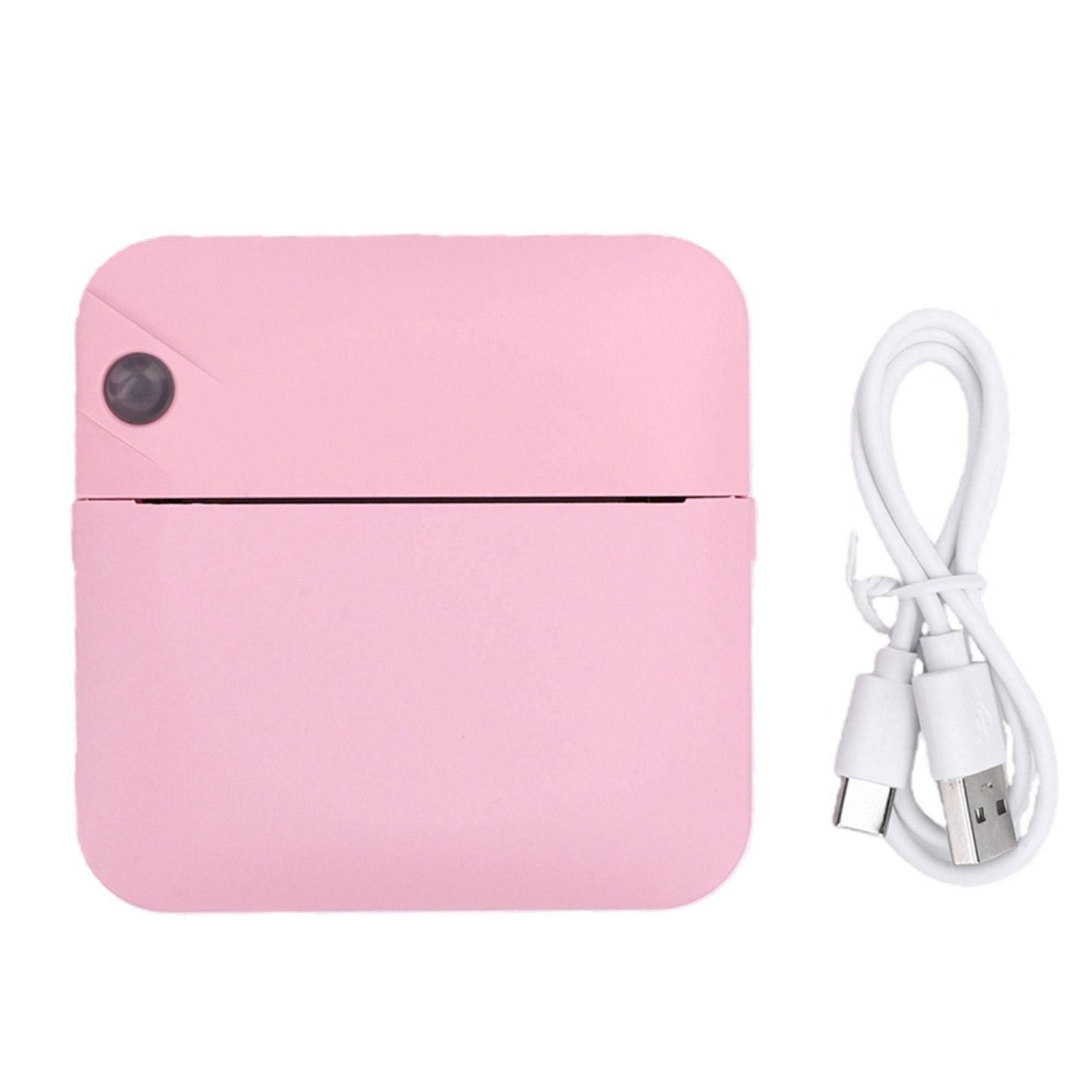 Mini Thermal Printer Bluetooth Inkless Portable Printer Pocket Label Maker with APP for DIY Photos Study Notes Pink