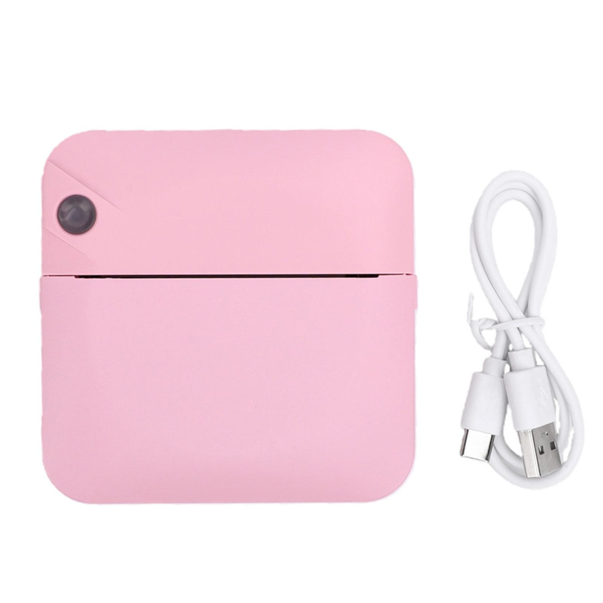 Mini Thermal Printer Bluetooth Inkless Portable Printer Pocket Label Maker with APP for DIY Photos Study Notes Pink