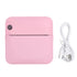 Mini Thermal Printer Bluetooth Inkless Portable Printer Pocket Label Maker with APP for DIY Photos Study Notes Pink