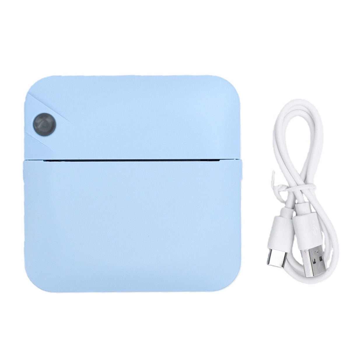 Mini Thermal Printer Bluetooth Inkless Portable Printer Pocket Label Maker with APP for DIY Photos Study Notes Blue
