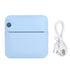 Mini Thermal Printer Bluetooth Inkless Portable Printer Pocket Label Maker with APP for DIY Photos Study Notes Blue