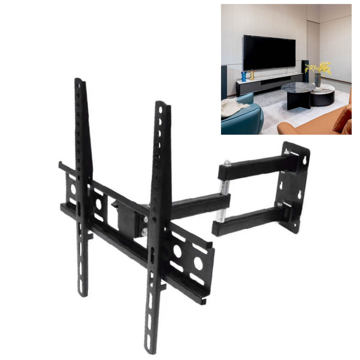 TV Wall Stand Iron Rotatable Telescopic Space Saving Strong Bearing Wall Mount Television Bracket