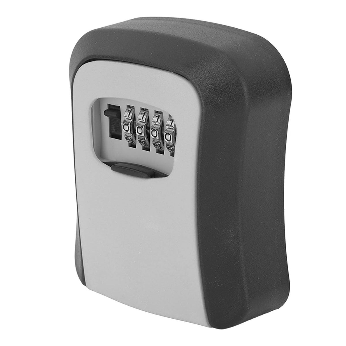 Key Lock Box Wall Mounted Combination Lockbox for Outside House Keys 5 Keys Capacity Key Safe Security Storage Lock Box Gray (with Dust Cover)