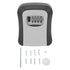 Key Lock Box Wall Mounted Combination Lockbox for Outside House Keys 5 Keys Capacity Key Safe Security Storage Lock Box Gray (with Dust Cover)