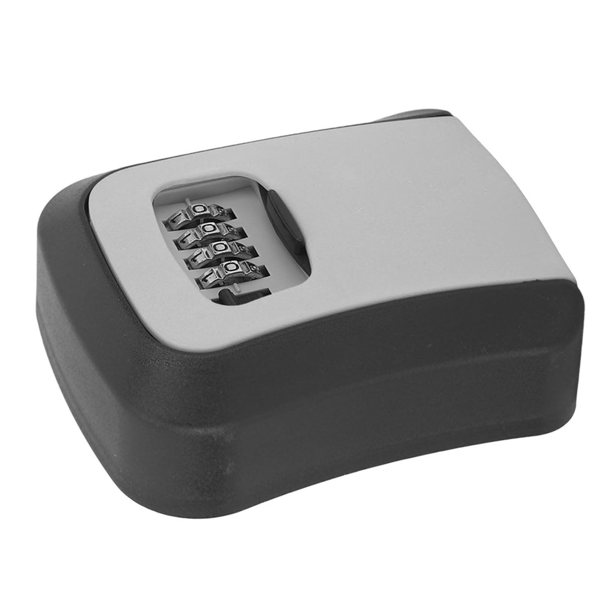 Key Lock Box Wall Mounted Combination Lockbox for Outside House Keys 5 Keys Capacity Key Safe Security Storage Lock Box Gray (with Dust Cover)